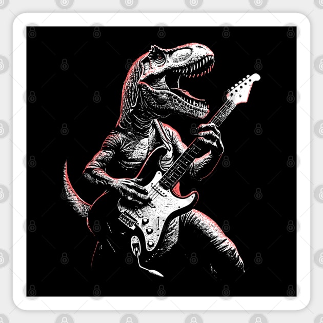 Tyranno-Rockstar Sticker by GoshWow 